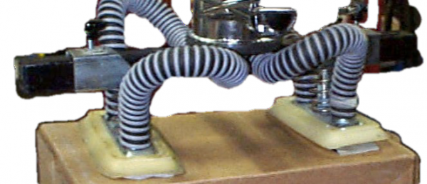 Foot for carton, dbl. Rectangular 3 1/2" x 8" pads non-adjustable bar